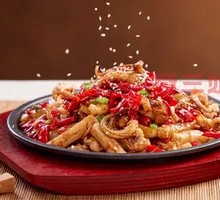 Grilled Squid on Iron Plate