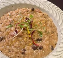 Foie Gras and Porcini Mushroom Risotto with Wuchang Rice