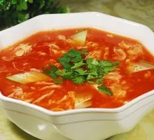 Tomato Dumpling Soup