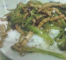 Green Pepper Shredded Pork Rice