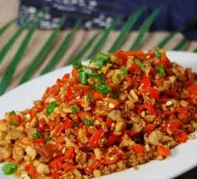 Crushed Vegetable Skewered Chicken