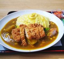 Crispy Chicken Curry Omelette Rice