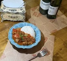 Tomato Beef Brisket Rice