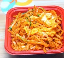 番茄肉丝炒饼