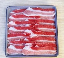 Thin-sliced pork belly