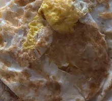 Scallion pancake with fried egg