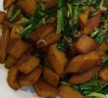 虾皮韭菜炒饽饽