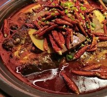 Spicy Blood Duck with Grilled Fish