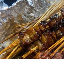 炭烤鸡皮串