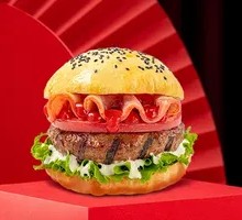 爆汁牛肉汉堡