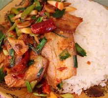 Spicy Twice-Cooked Pork Rice Bowl