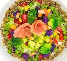 Avocado Salmon Quinoa Salad