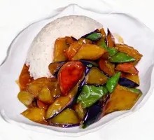 Three Fresh Vegetables Rice Bowl