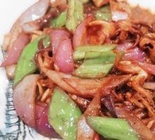 Scallion Stir-fry with Three Vegetables