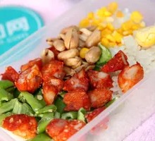 Spicy Chicken Cubes over Rice