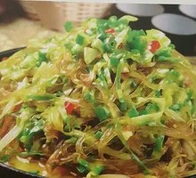 Sizzling Glass Noodles with Cabbage