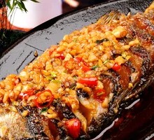 Grilled Fish on Iron Plate