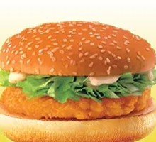 Cheesy Chicken Burger with Molten Cheese