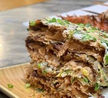 Mung Bean Crepe with Egg and Fried Dough