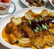 Scallion-Braised Flounder with Fried Dough Sticks
