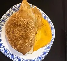 Scallion pancake with egg