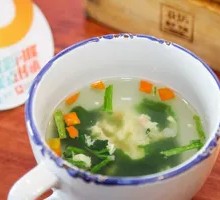 Spinach Egg Noodle Soup
