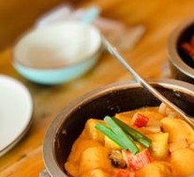 Golden Broth Seafood Ink Black Tofu