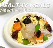 Black and White Mushroom Stir-fry with Eggs