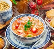 Tomato Egg Drop Noodle Soup