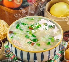 Century Egg Chicken Spinach Porridge
