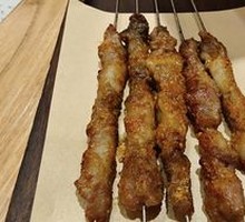 Skewered Lamb on Steel Rod