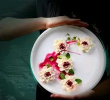 Lotus Strawberry Yam Dessert