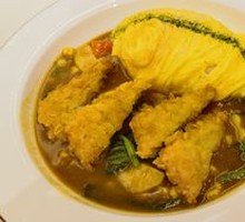 Fried Shrimp Cutlet Curry Omelette Rice
