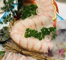 Freshwater grouper sashimi