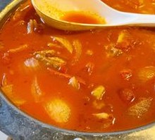 Stewed Beef Brisket with Tomato in Pot