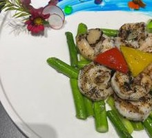 Black Truffle Asparagus Shrimp Balls