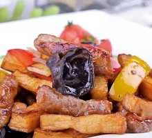 Braised King Oyster Mushroom with Pork Neck