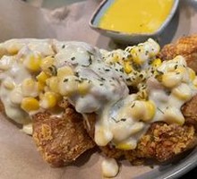 Corn and Cheese with Fried Chicken