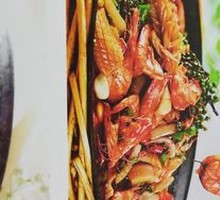 Dry Pot Squid and Shrimp