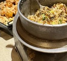 Stewed Vegetable Rice with Preserved Mustard Greens and Grilled Pork