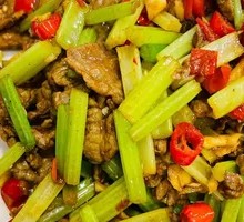 Stir-fried Celery with Preserved Meat