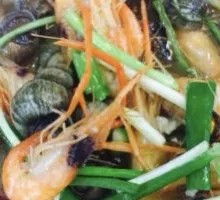 Thread Snail Stir-fried with River Shrimp