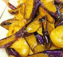 Eggplant with Rice Cake Stir-fry