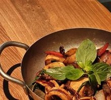 Stir-Fried Small Squid with Holy Basil
