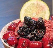 Black Glutinous Rice Ball Ice Soup