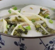Preserved Vegetable Egg Nian Gao Soup