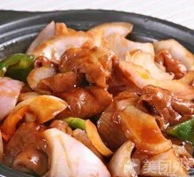 Onion and Intestine Stir-fry