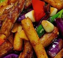 Eggplant with Rice Cake
