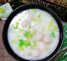 Pork Meatball Rice Porridge