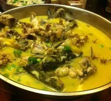 Yellow Catfish Stewed with Fried Eggs
